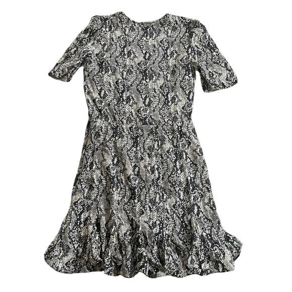 Veronica Beard Ried Python Snake Print Short Sleeve Silk Mini Dress Size 8 - Picture 4 of 8
